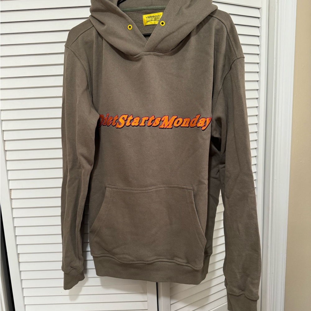 Orange and Brown Supreme Hoodie Sweatshirt